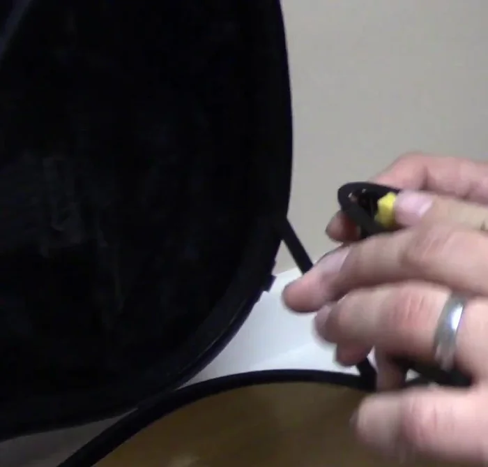 Place the damp sponge back into the Planet Waves container.