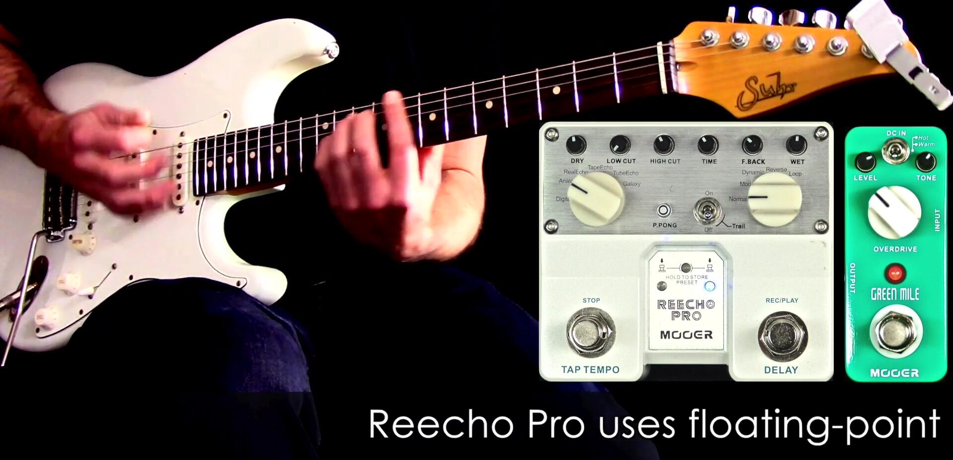 User interacting with the controls of the Reecho Pro