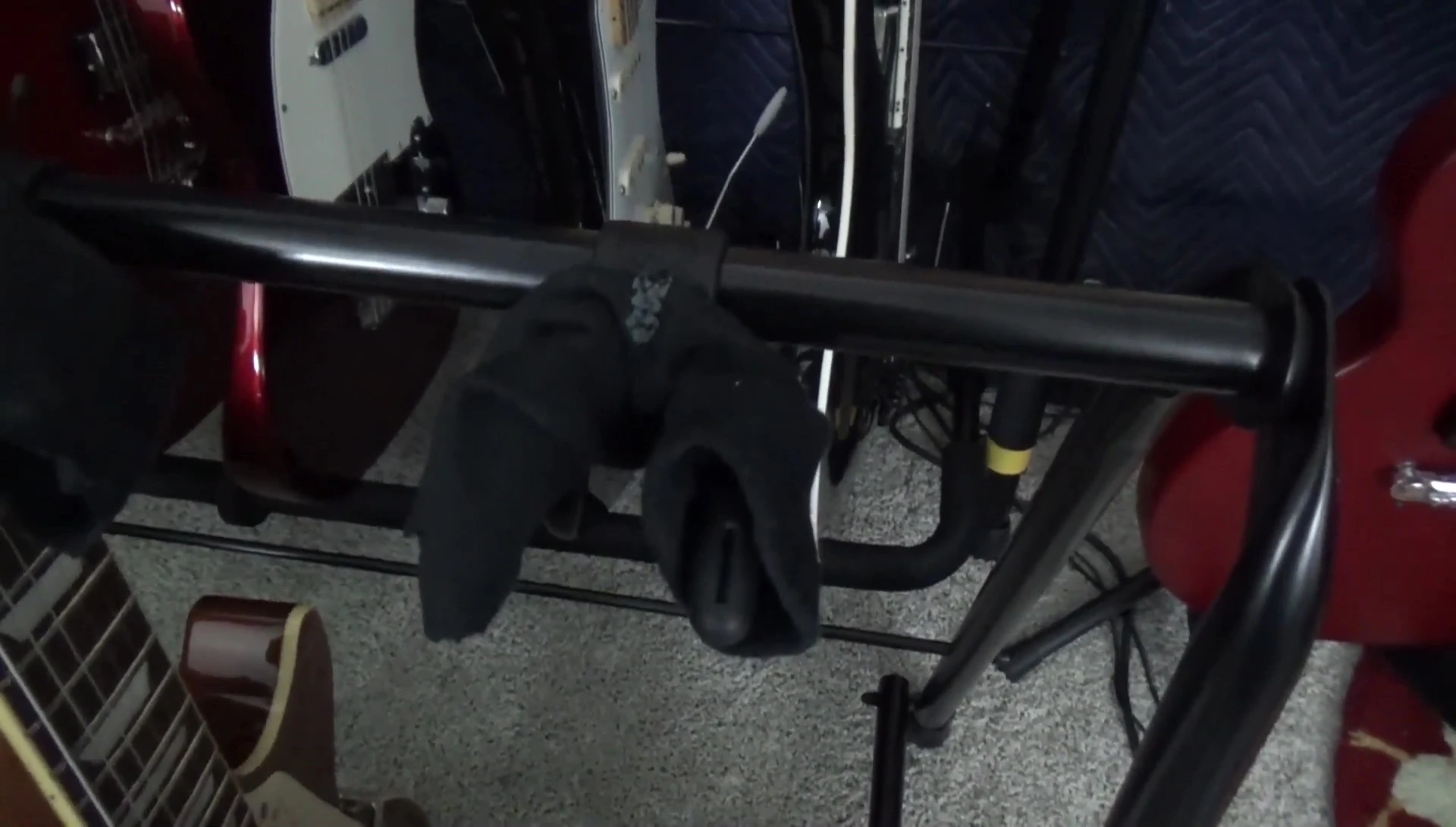 Close-up of the yoke and added sock for protection.