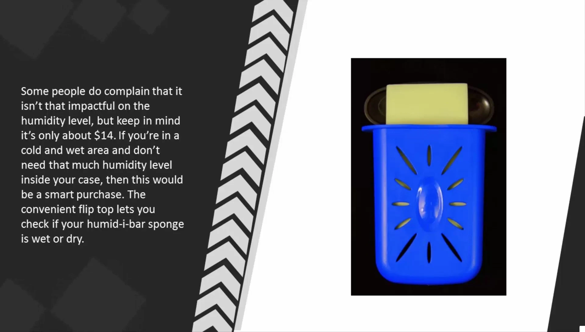 Flip-top design of the Music Nomad humidifier