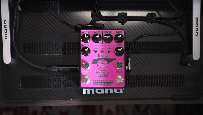 Keep the pedal's gain low, using it primarily to boost the signal and shape the amp's response.