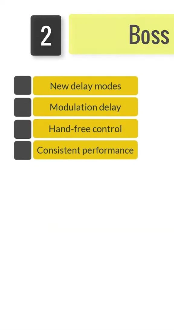 Boss DD-7 Digital Delay Pedal demonstrating various delay modes