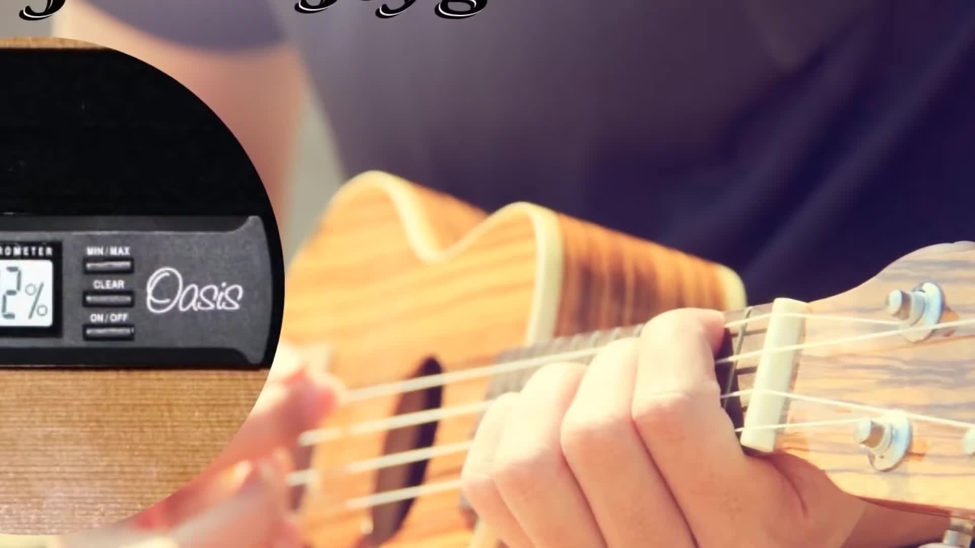 Close-up shot of a guitarist carefully handling their instrument