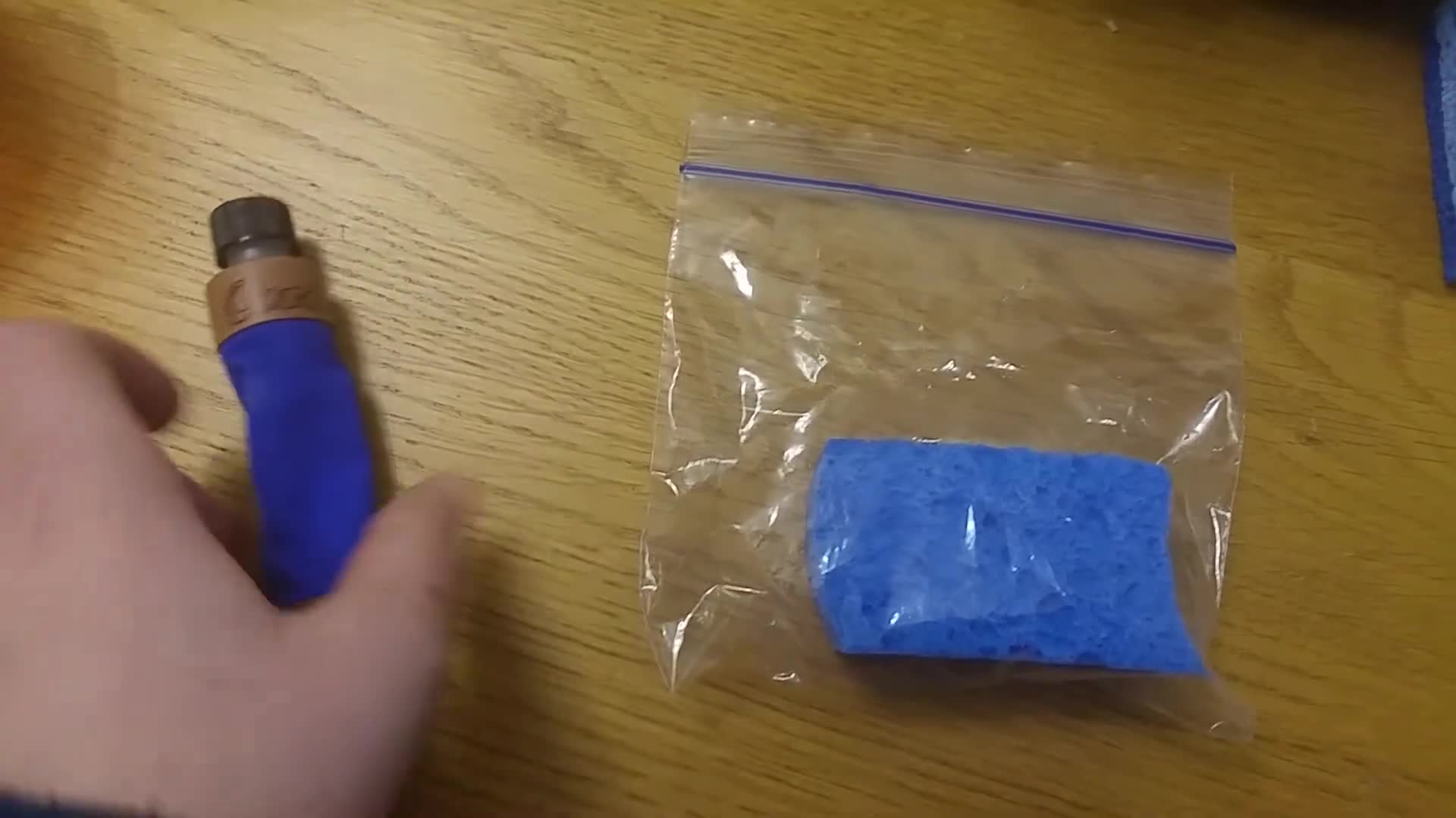 A homemade humidifier being shown