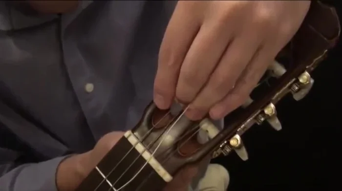 Loop the string around the tuning peg.