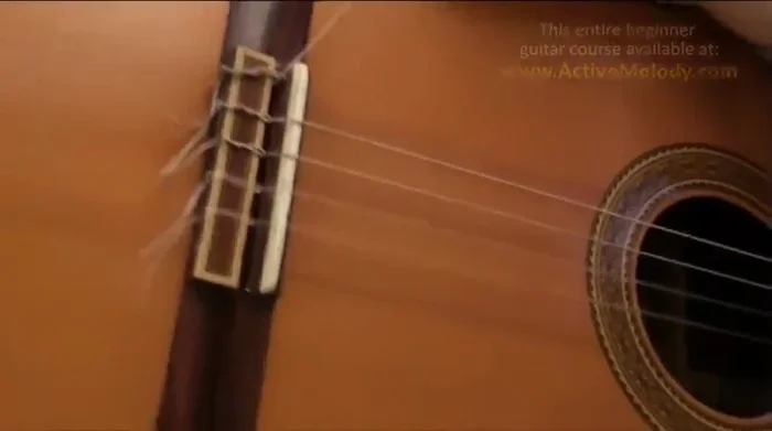 Remove the string from the bridge by slipping the loop forward and pulling it through.