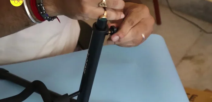 Press down firmly at each of the four leg joints to secure them.