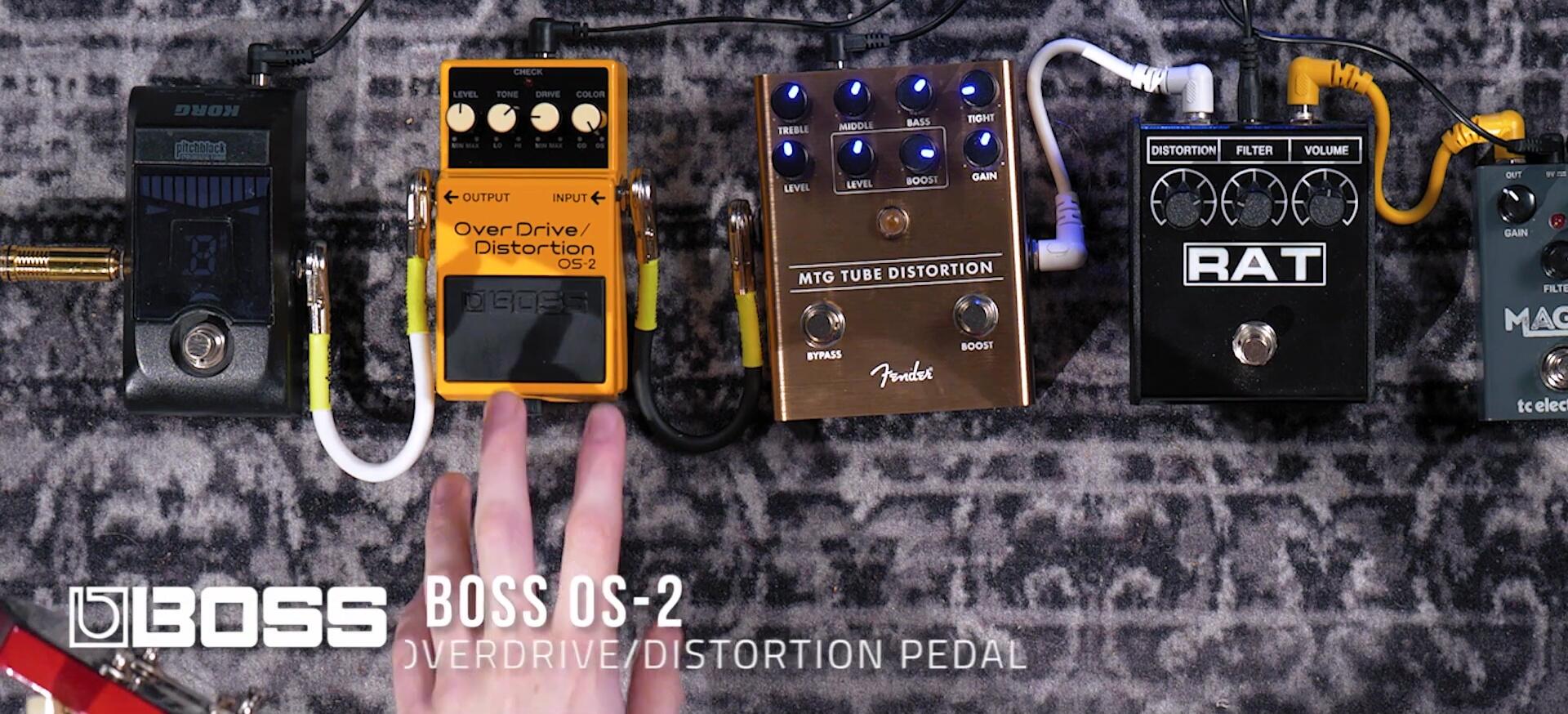 Boss OS-2 Overdrive/Distortion Pedal close-up
