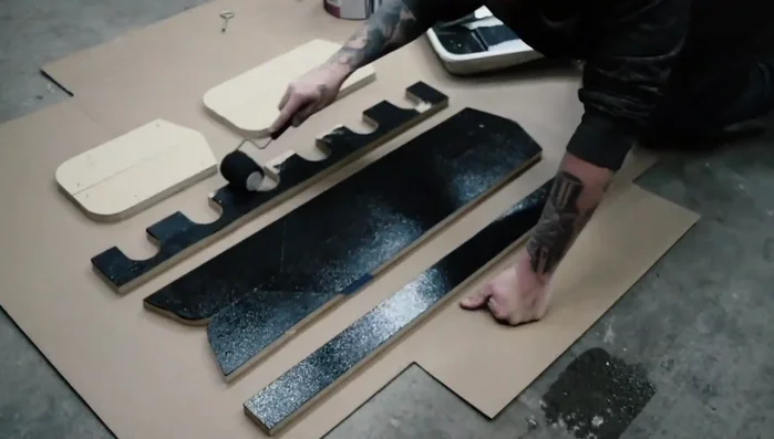 Paint (optional) and add foam padding to the body rests and neck pockets.