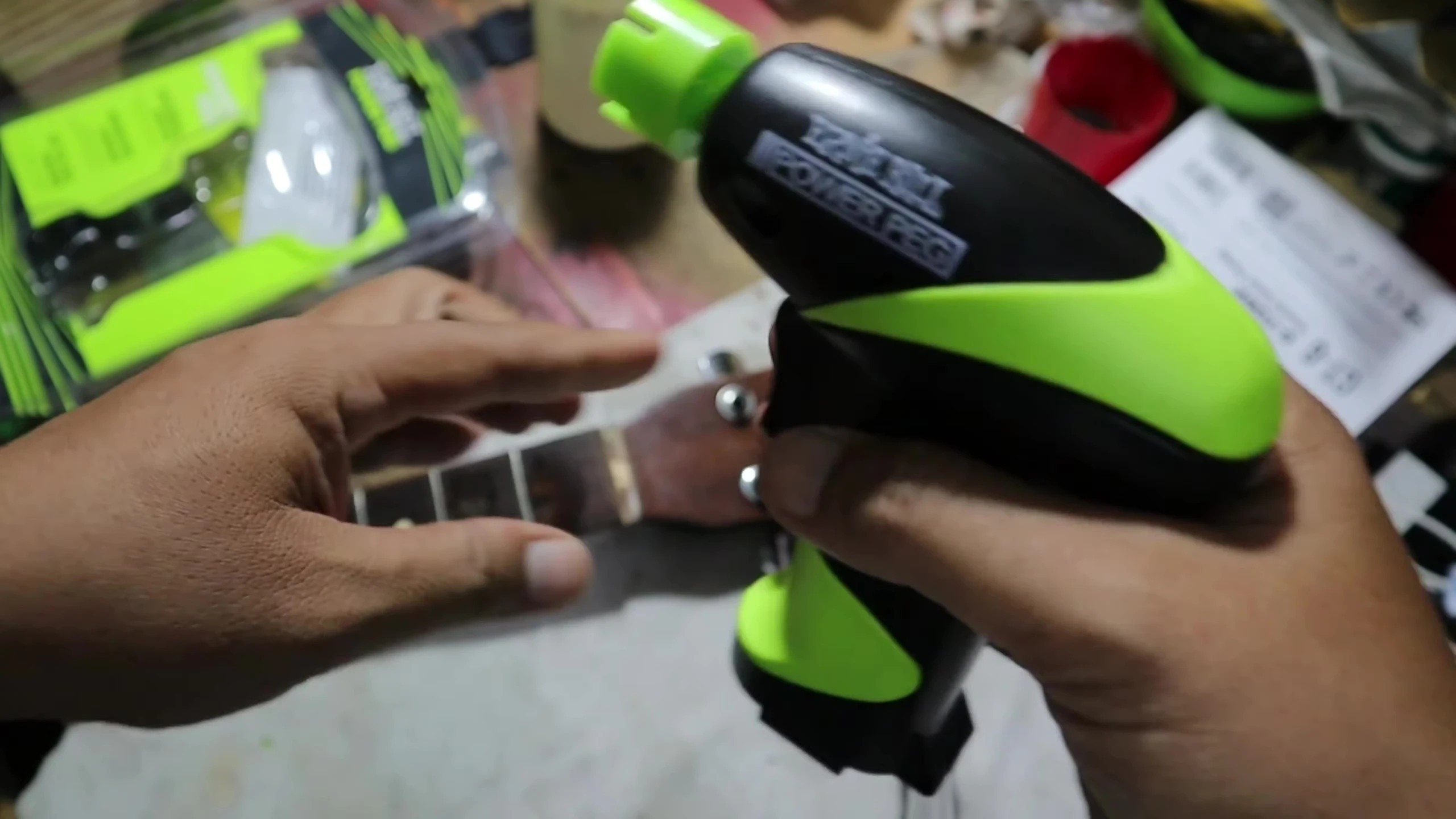 The user demonstrating the Power Peg in use.