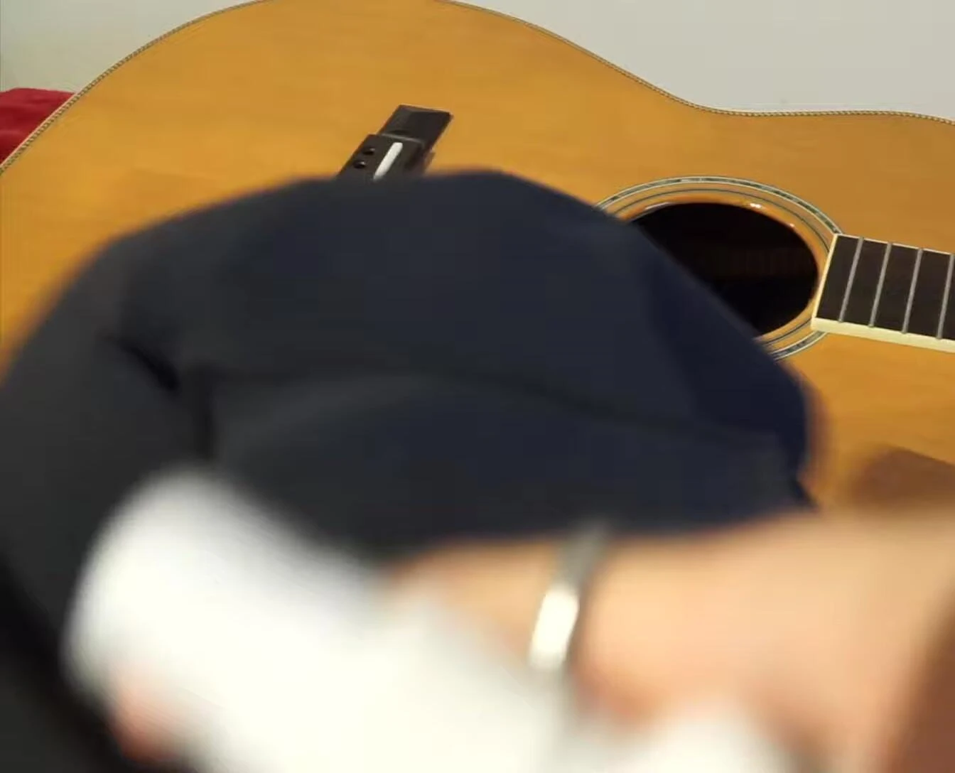 Image showing application of lemon oil and guitar polish
