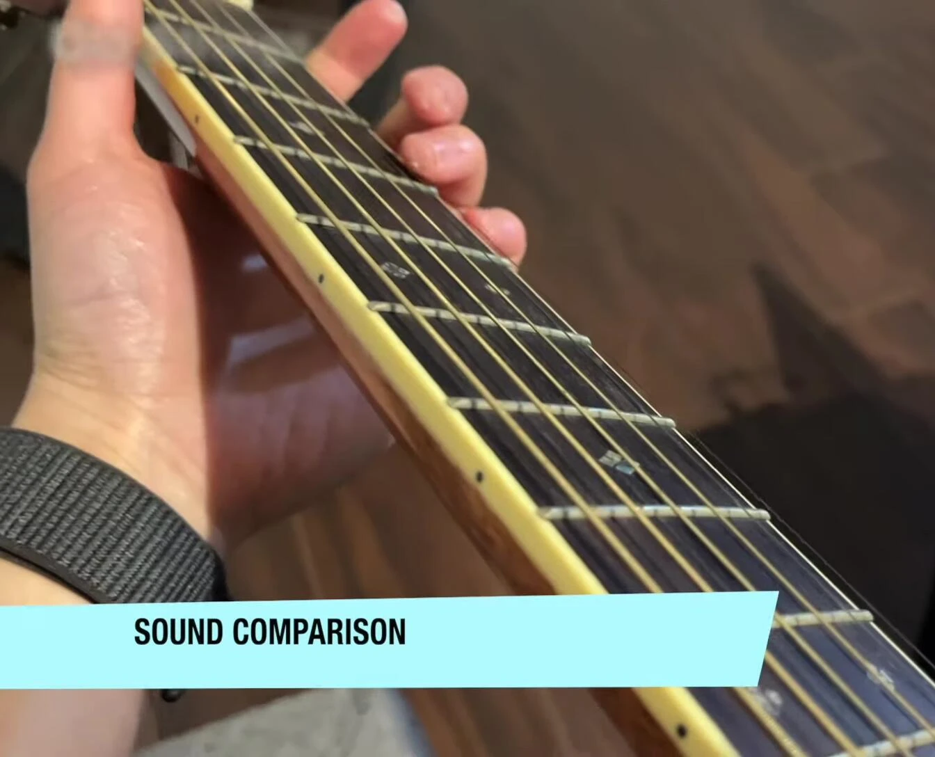 Image comparing sound of old and new strings