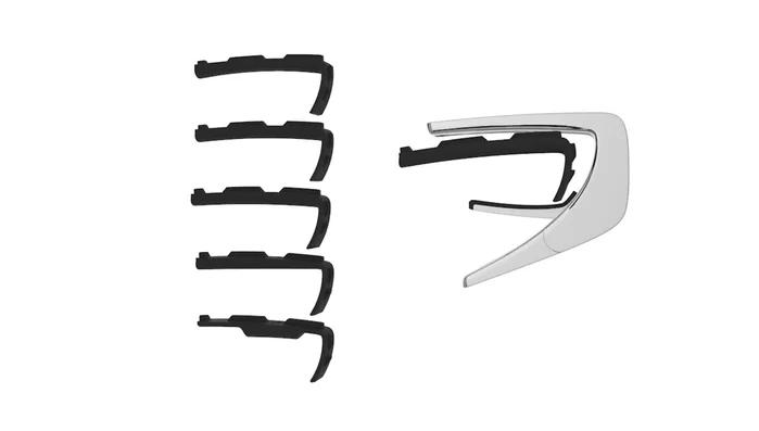 The sliding fret pads allow for easy movement of the capo up and down the neck without fret buzz.